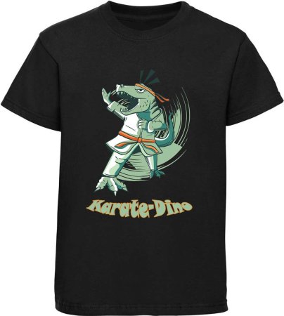 Children's printed t-shirt with karate dino